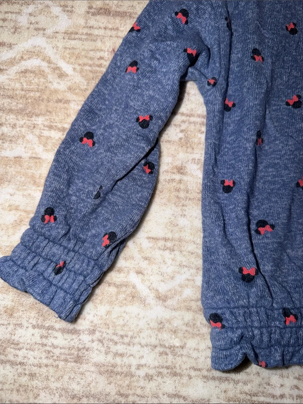 Baby GAP x Disney Navy Blue Long Sleeve Tee with Minnie Mouse and Bows
